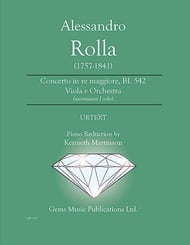 Concerto in re maggiore, BI. 542 Viola and Piano Reduction cover Thumbnail